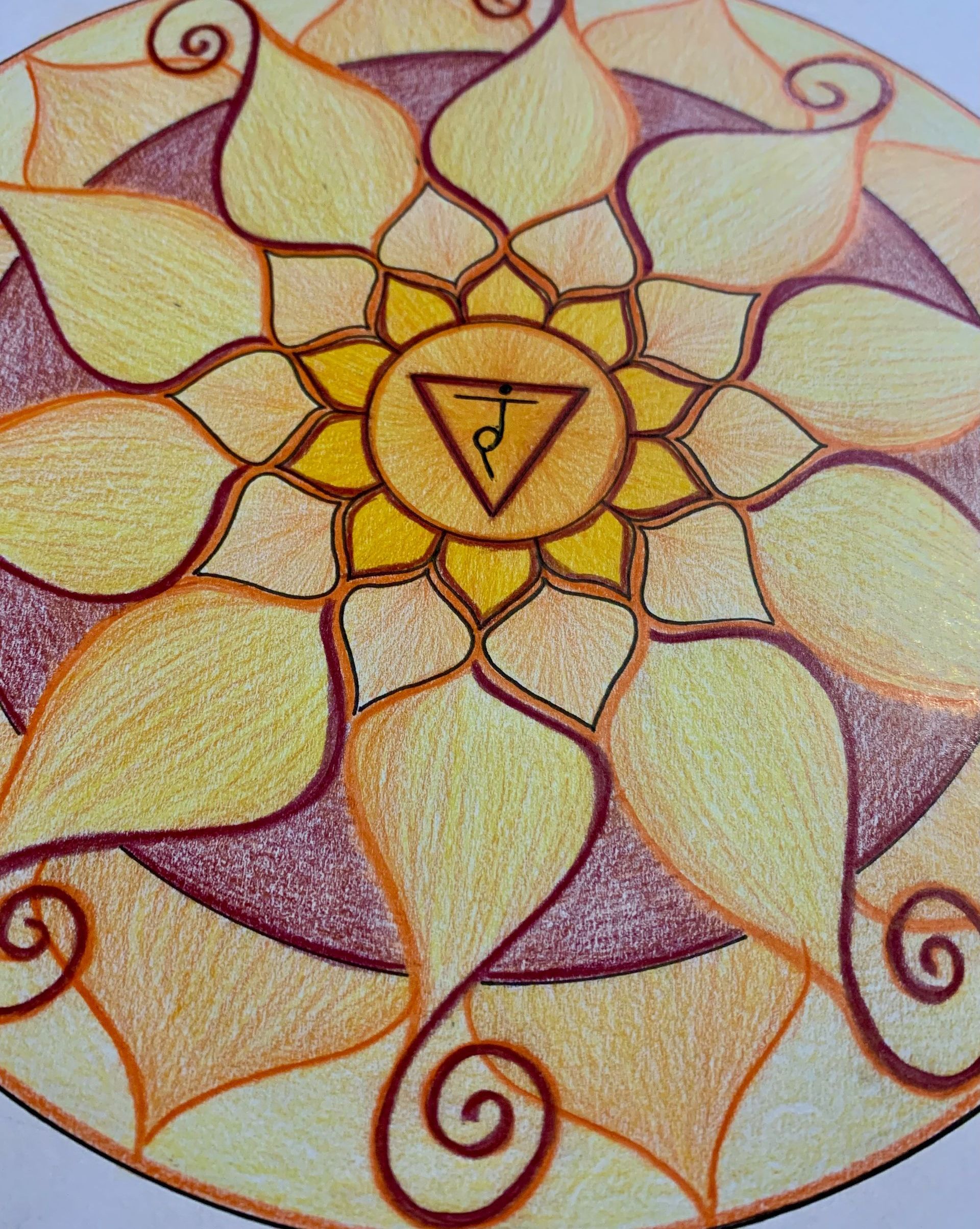 Mandala Art, Manipura Chakra, Solarplexus Chakra