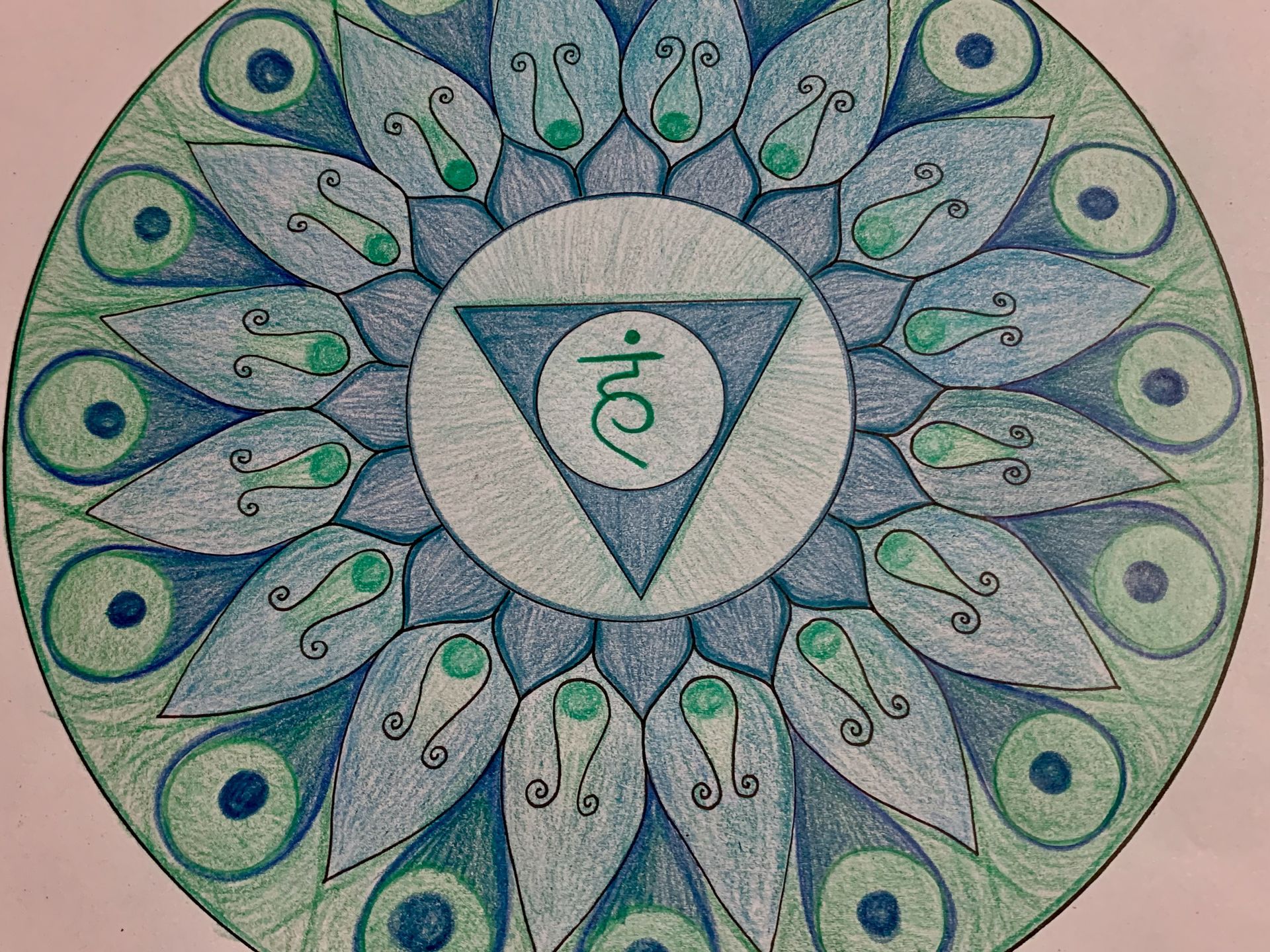 Mandala Art, Vishuda chakra, The Throat Chakra
