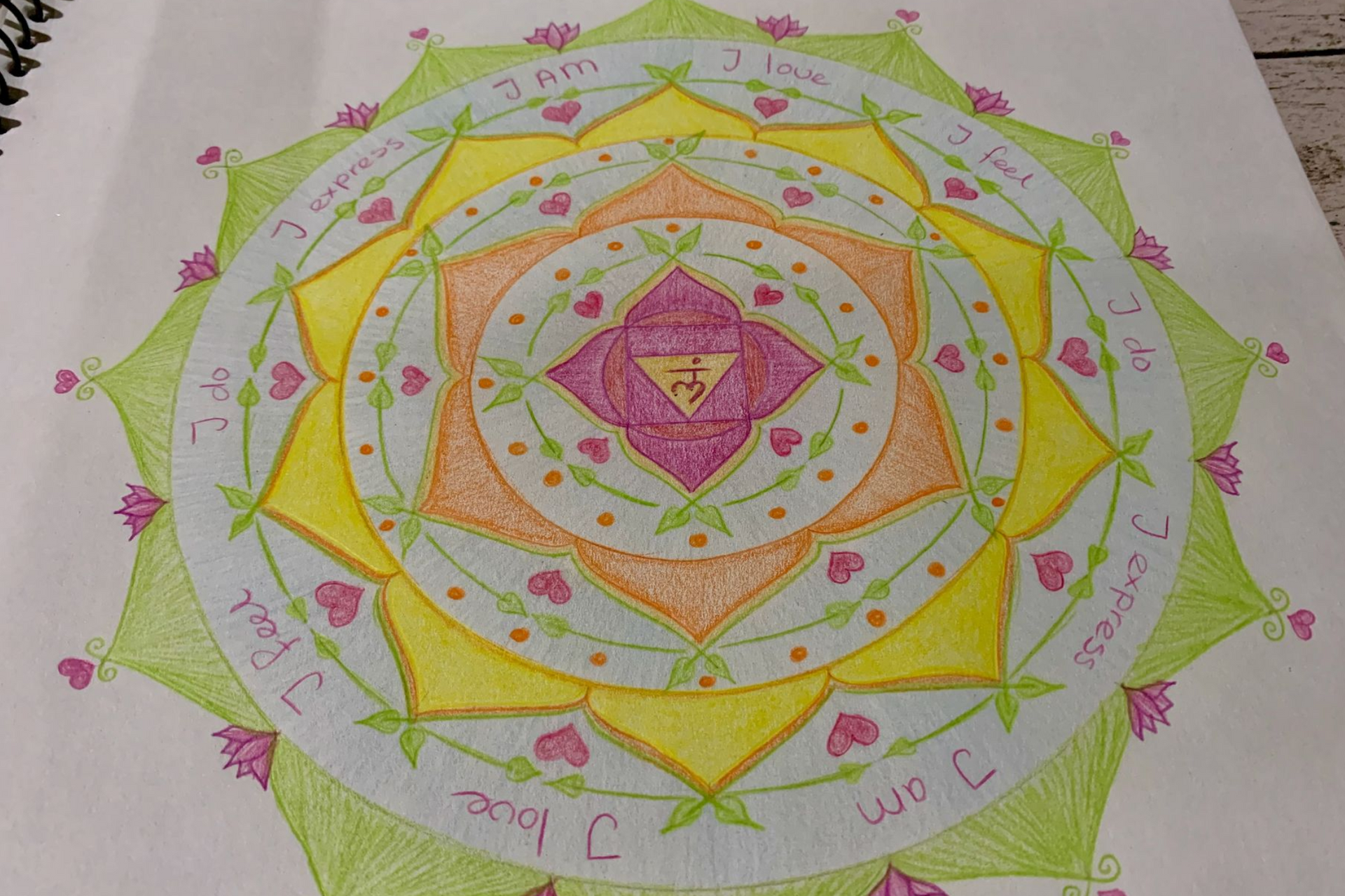 Colorful mandala with 