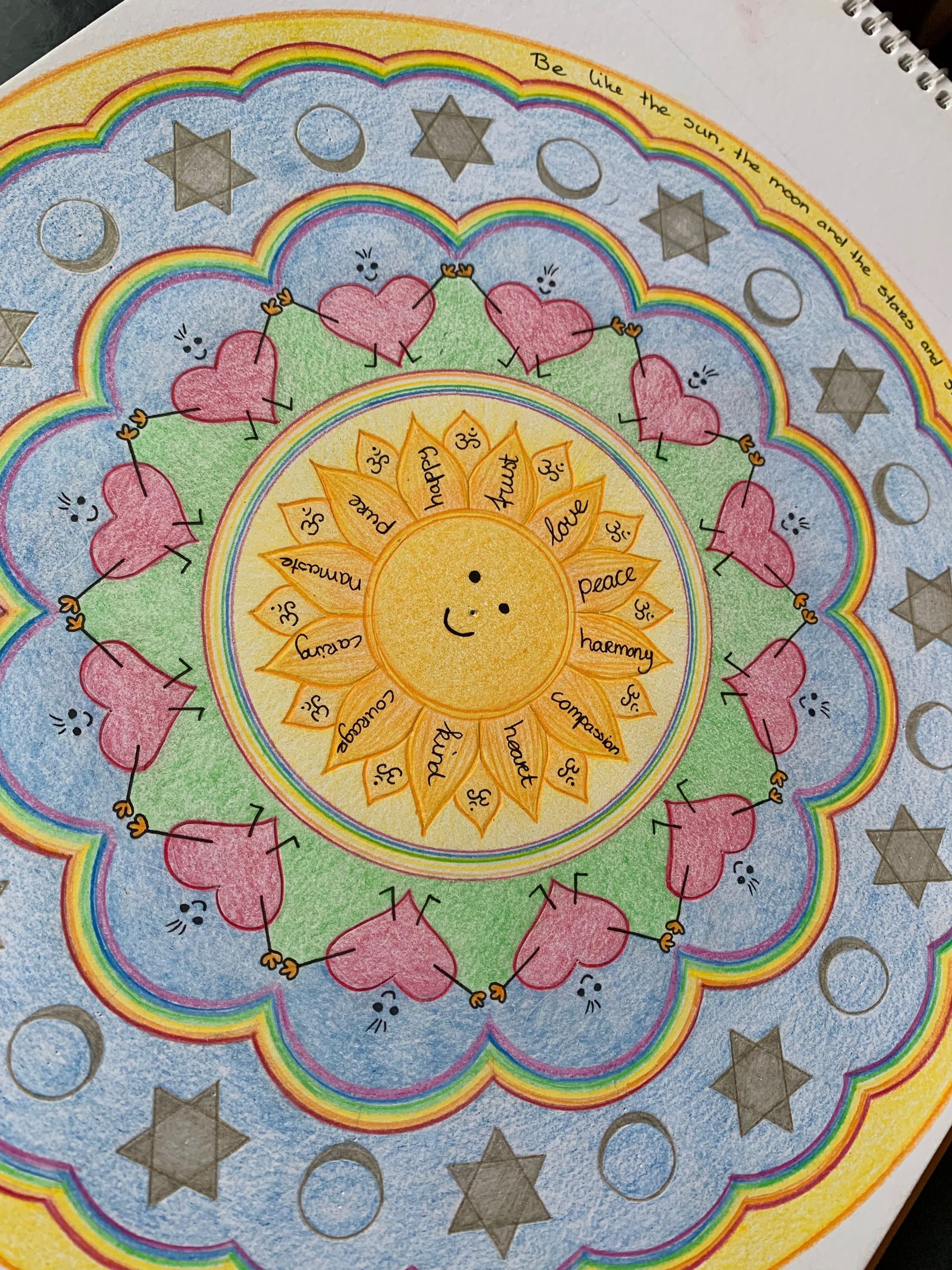 Mandala Art, joining hearts