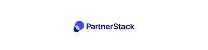 PartnerStack logo in blue on a white background