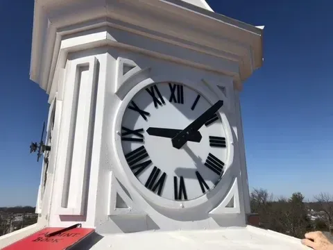 commercial white clock