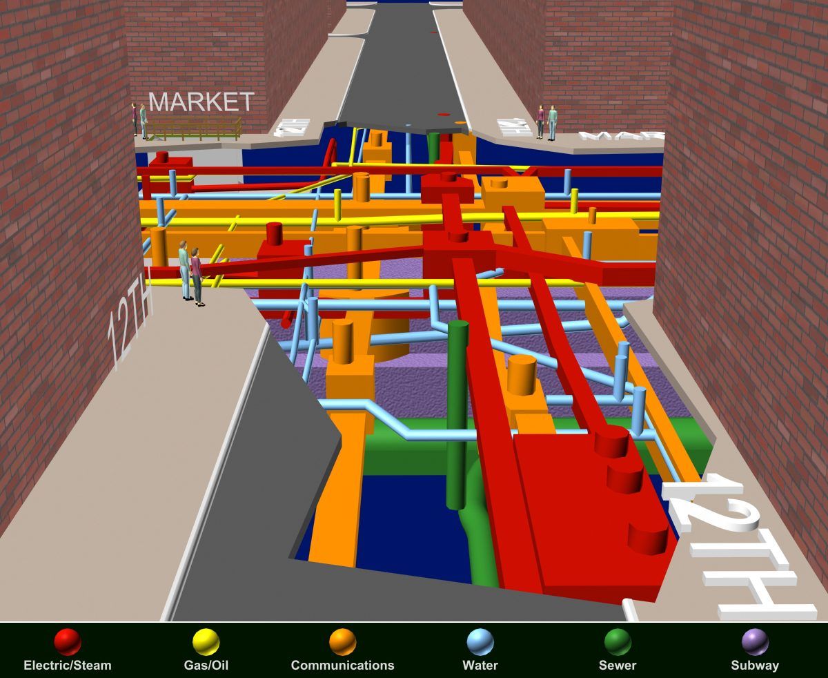 A computer generated image of a building with the words market and 12th on the bottom