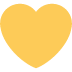 Yellow heart symbol.