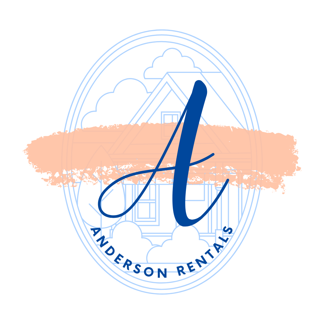Logo for Anderson Rentals: Blue script 