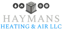 A logo for haymans heating and air llc