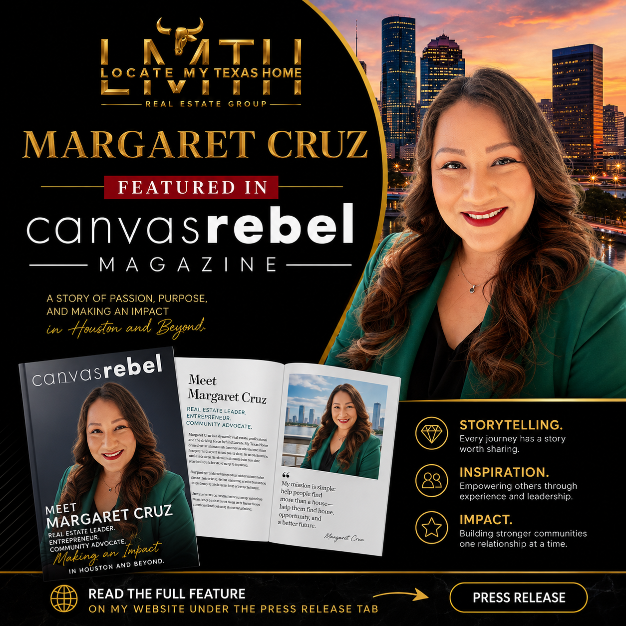 Margaret Cruz Realtor is Feature in CanvasRebel Magazine. 