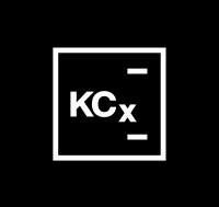 A black and white logo for a company called kcx.