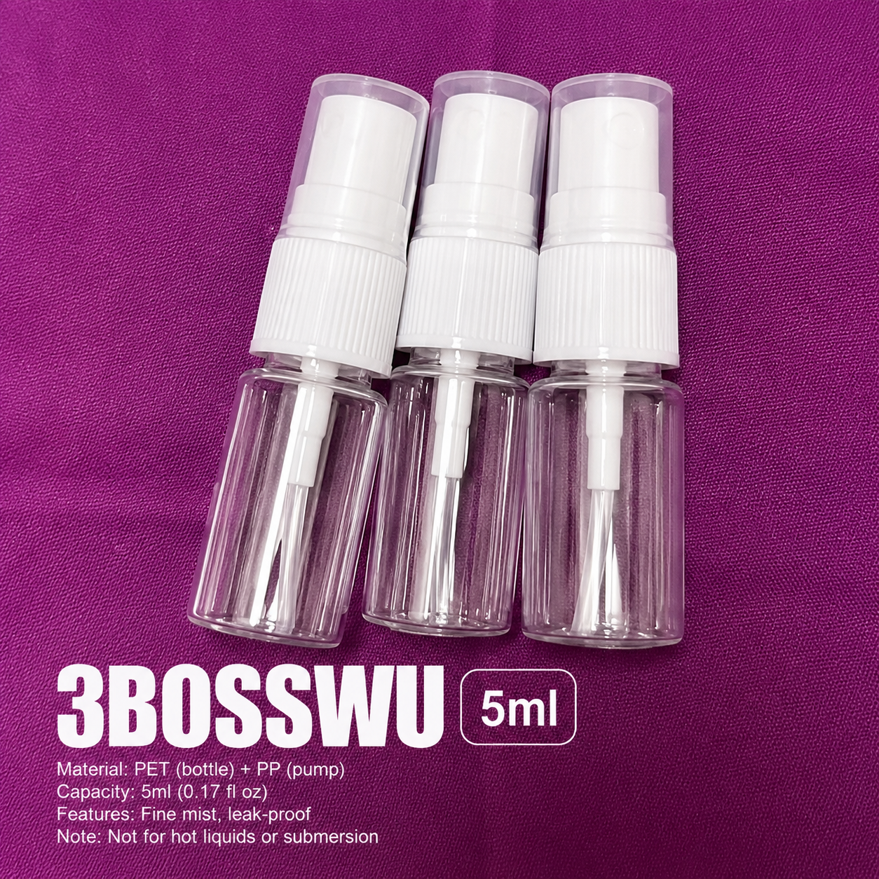 1253小工具-3bosswu小商品|噴瓶|噴霧瓶|分裝瓶|液態分裝瓶|5ML噴瓶|噴霧瓶|    5支$50|白頭透明  滿千免運|