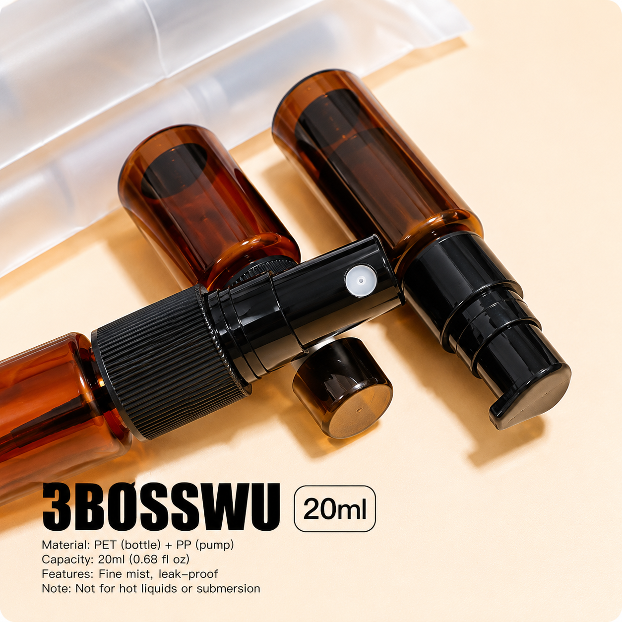 2896小工具-3bosswu小商品｜試用品行銷｜20ml茶色噴霧瓶｜5個$65