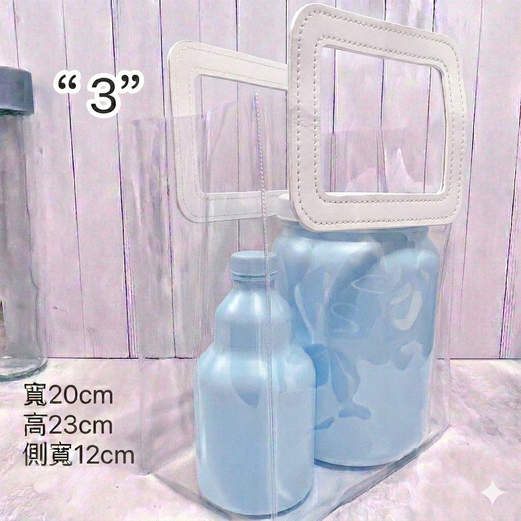 #9968｜3BOSSWU小商品｜簡約優雅皮革PVC手提袋  3號袋  65元/個