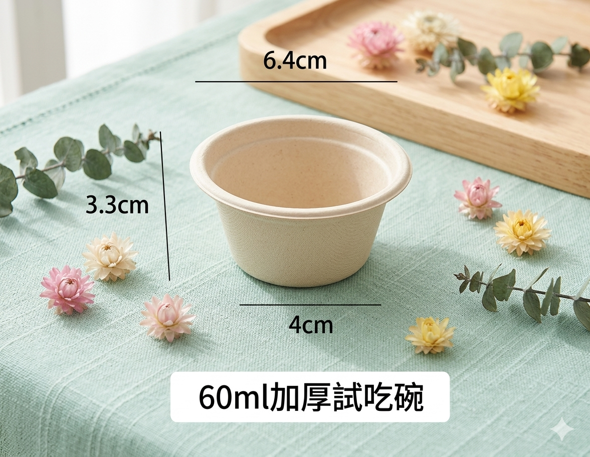 2585-3BOSSWU-120ML/60ML 加厚試吃小碗 ｜品酒會｜產品交流會｜家庭聚會甜點製作 | 商務會議 | 野餐派對 |   滿千免運