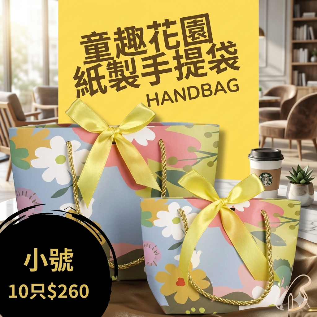 #3067  ｜3BOSSWU小商品｜紙製手提袋  大號10個$360/小號10個$260