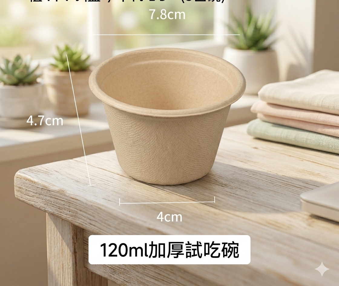 2585-3BOSSWU-120ML/60ML 加厚試吃小碗 ｜品酒會｜產品交流會｜家庭聚會甜點製作 | 商務會議 | 野餐派對 |   滿千免運
