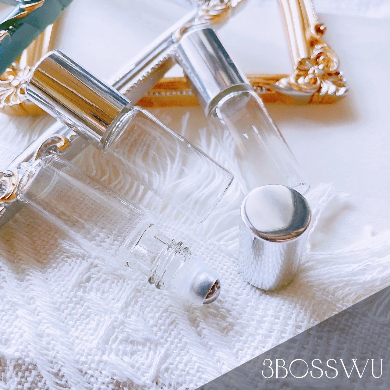 1535小工具   3BOSSWU小商品｜銀蓋/金蓋玻璃滾珠瓶  5ml  / 10ml  $60-70/組/5支