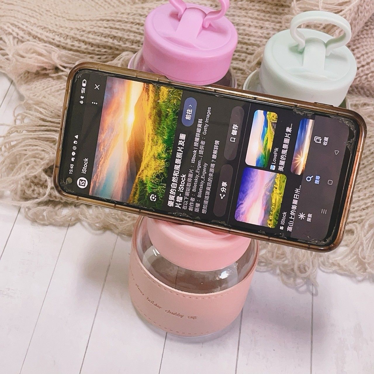 2714小工具-3bosswu小商品｜手機架玻璃隨身小水壺｜350ml隨身杯｜玻璃水壺｜隨身水壺｜