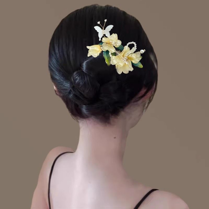 2039髮飾｜3BOSSWU小商品｜仙花優雅盤髮髮簪｜一插點綴，氣質加分｜仙花優雅盤髮髮簪｜$150/1