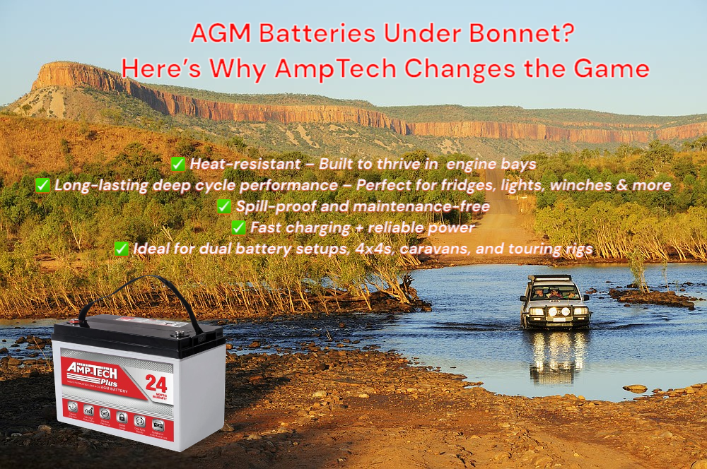 AmpTech heat-resistant under-bonnet AGM batteries at Battery Traders