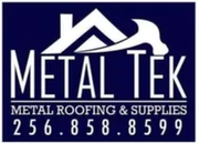 METAL TEK metal roofing and supplies logo with phone number 256-858-8599