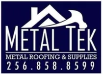 METAL TEK metal roofing and supplies logo with phone number 256-858-8599