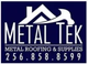 METAL TEK metal roofing and supplies logo with phone number 256-858-8599