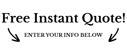 Free instant quote banner with arrows and “Enter your info below” text