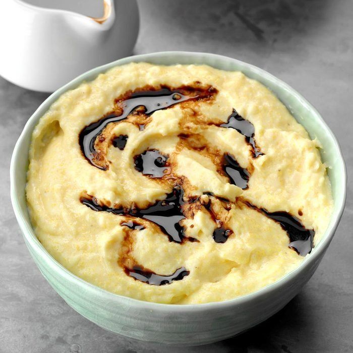 A bowl of food with the letter s on it