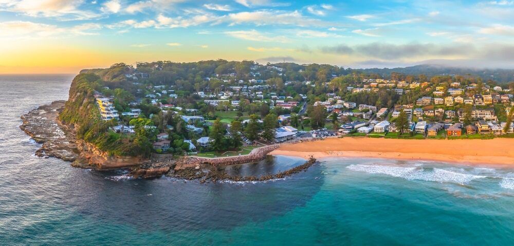 An Aerial View Of A Small Island In The Middle Of The Ocean — L.A.F Electrical P/L In Avoca Beach, NSW