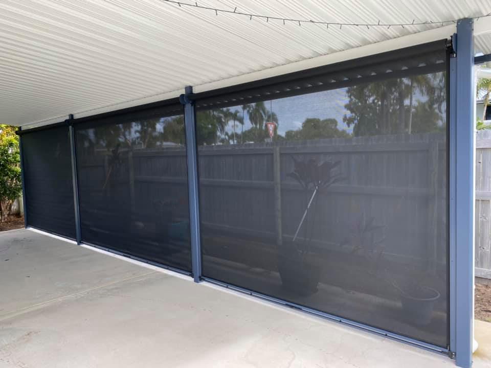 A Carport With a Screen on the Side — Whitsunday Blinds & Security In Beaconsfield, QLD