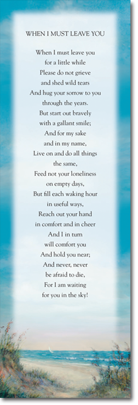 A picture of a beach with a poem on it.