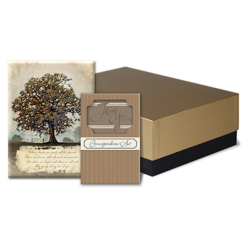 A box with a picture of a tree on it