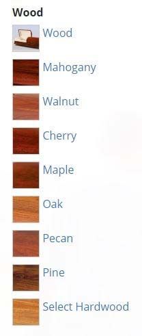 There are many different types of wood in this picture.