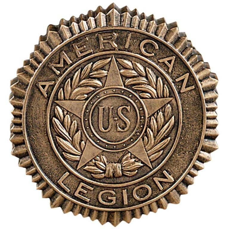 A badge that says american legion on it