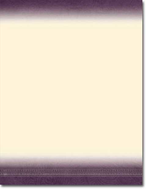 A piece of paper with a purple border and a white background.