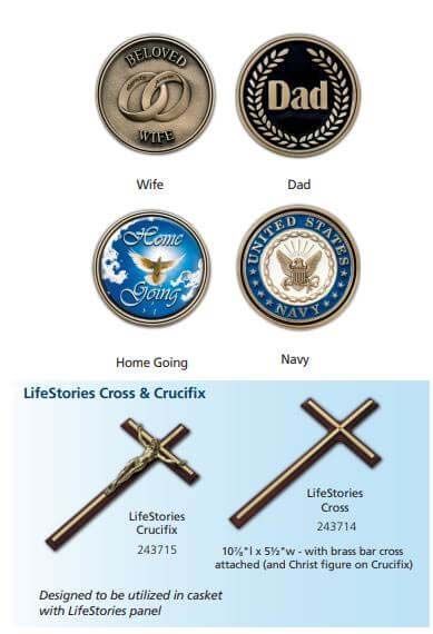 A collection of coins with one that says dad on it