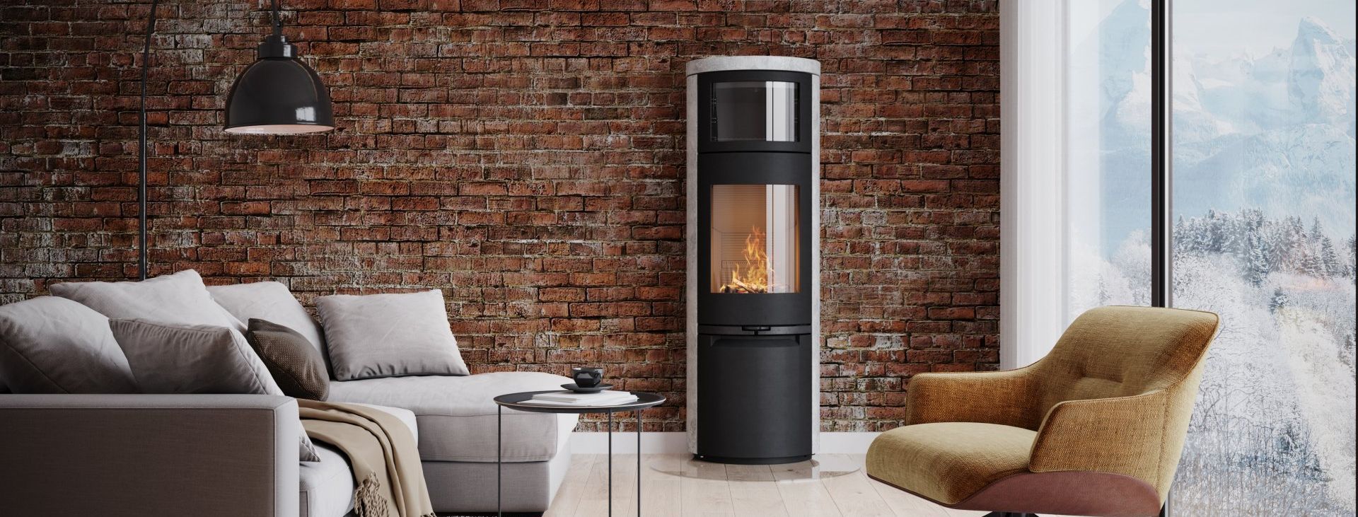 Why not contact us today to arrange your FREE Home Stove Survey? Photograph of HETA Wood Burning Stove