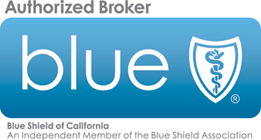 A blue shield of california authorized broker logo