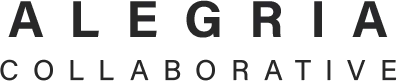 A black and white logo for alegria collaborative