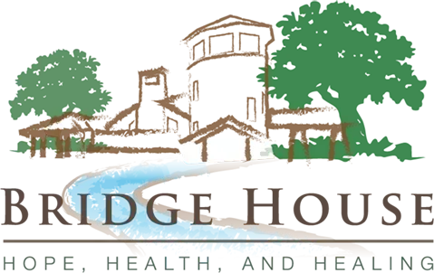 A logo for bridge house hope , health and healing