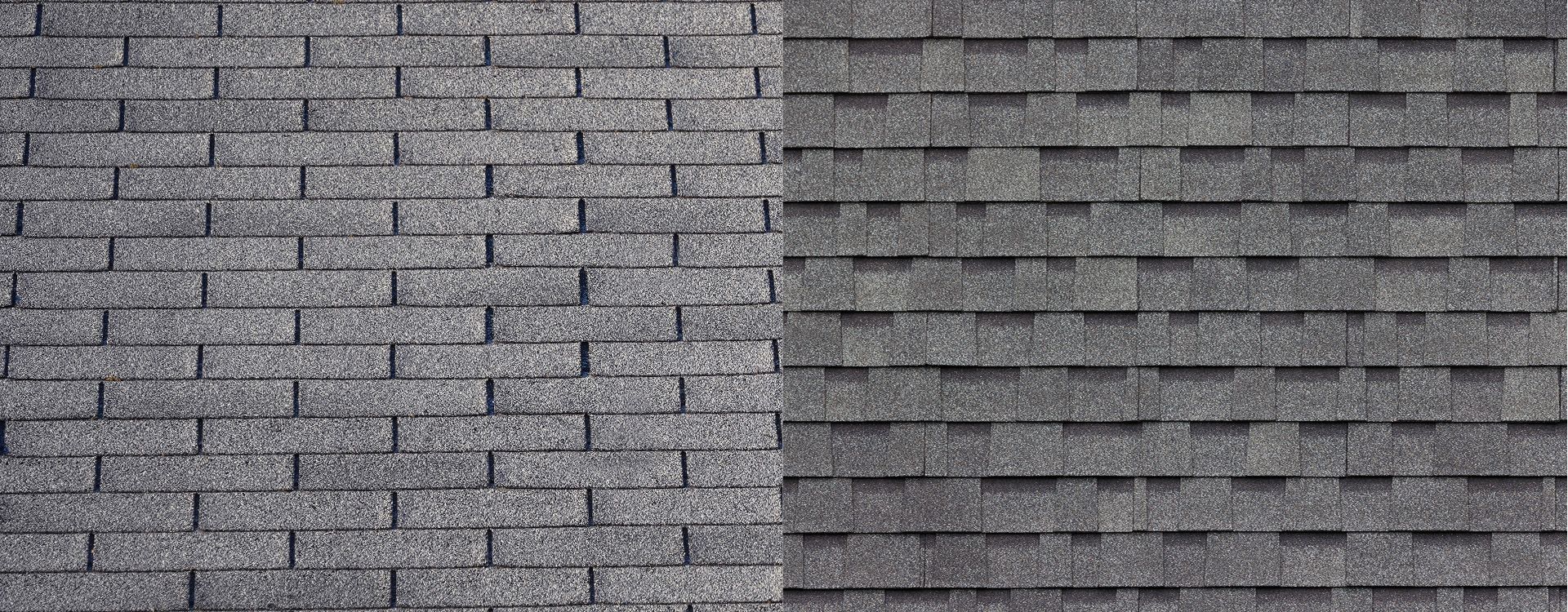 Close-up of a gray brick wall with a vertical seam down the center