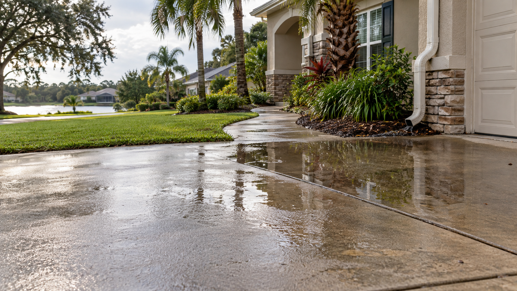 Standing Water & Drainage Problems Around Concrete