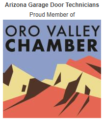 Arizona Garage Door Technicians member logo for Oro Valley Chamber with stylized desert mountains