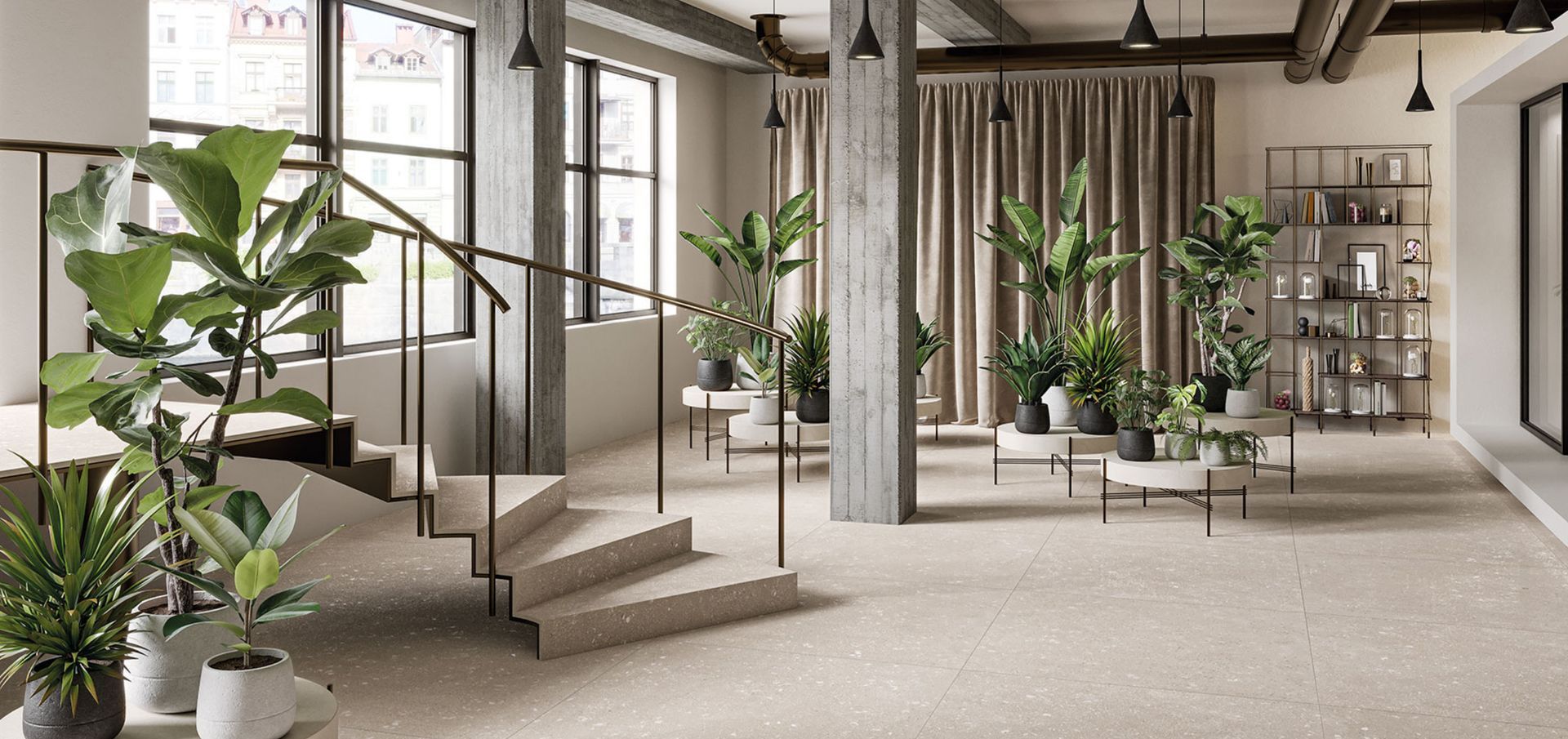 Opus
Opus è liberamente ispirata al cocciopesto, un materiale scoperto dai fenici e perfezionato dai romani che ha attraversato i secoli per caratterizzare l’architettura dell’area mediterranea. Questo particolarissimo rivestimento, composto originariamente da frammenti laterizi uniti a malta fine a base di calce aerea, rivive ora in una collezione contract che ricrea digitalmente sulla superficie delle lastre ceramiche la caratteristica granulometria degli agglomerati cementizi. Una trama caratterizzata da effetti materici estremamente realistici, arricchita da inclusioni lucide su un fondo opaco.
