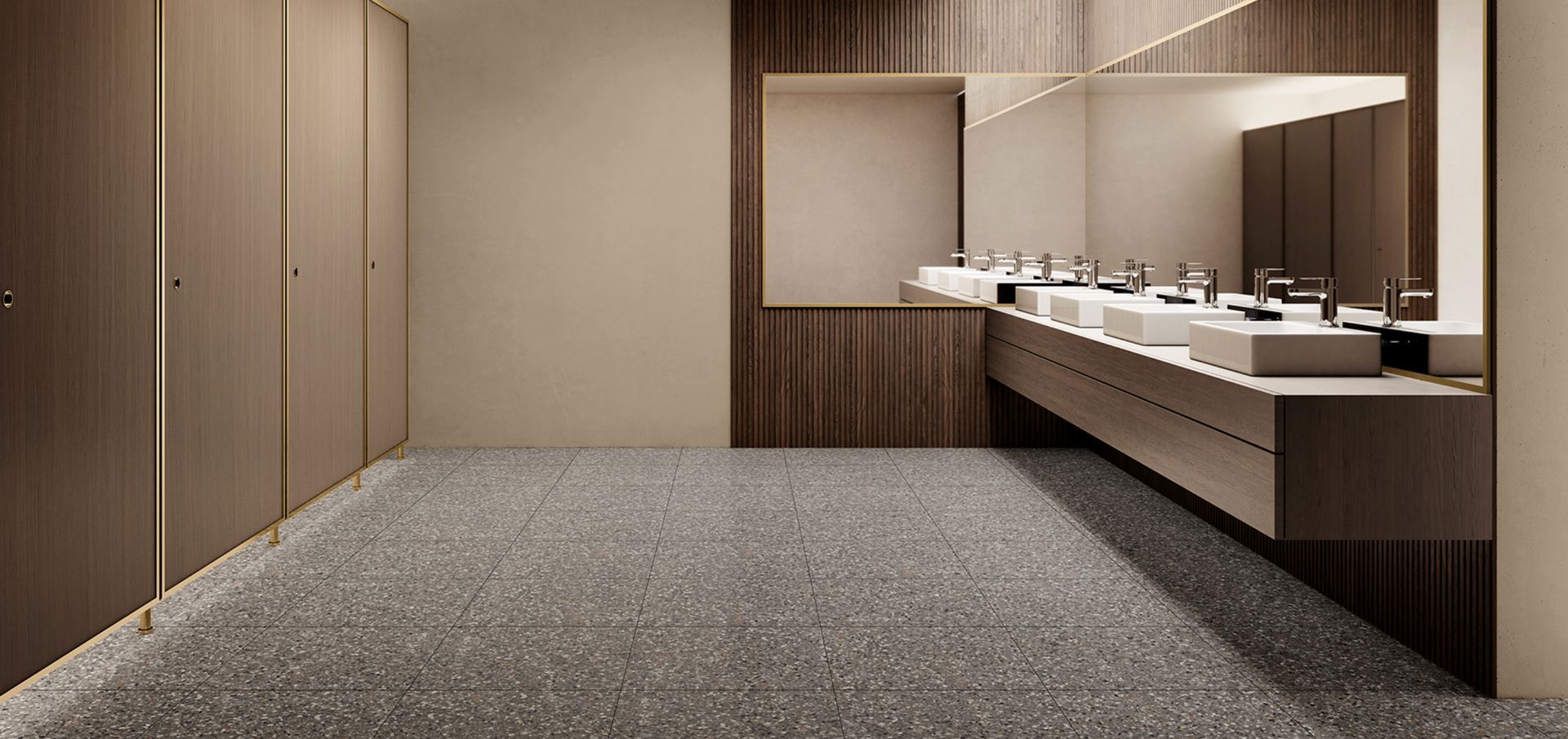 Venetian marble
La collezione abbina le prestazioni tecniche del grès porcellanato di ultima generazione all’estetica del terrazzo alla veneziana. Utilizzato fin dall’antichità in Grecia, questo tipo di pavimento si è poi diffuso in tutta Italia grazie agli antichi romani prima ed ai nobili veneziani poi. Una pavimentazione che è parte integrante della storia del Made in Italy e che attraverso i secoli della sua evoluzione è giunta fino ai giorni nostri per essere reinterpretata in chiave ceramica.
