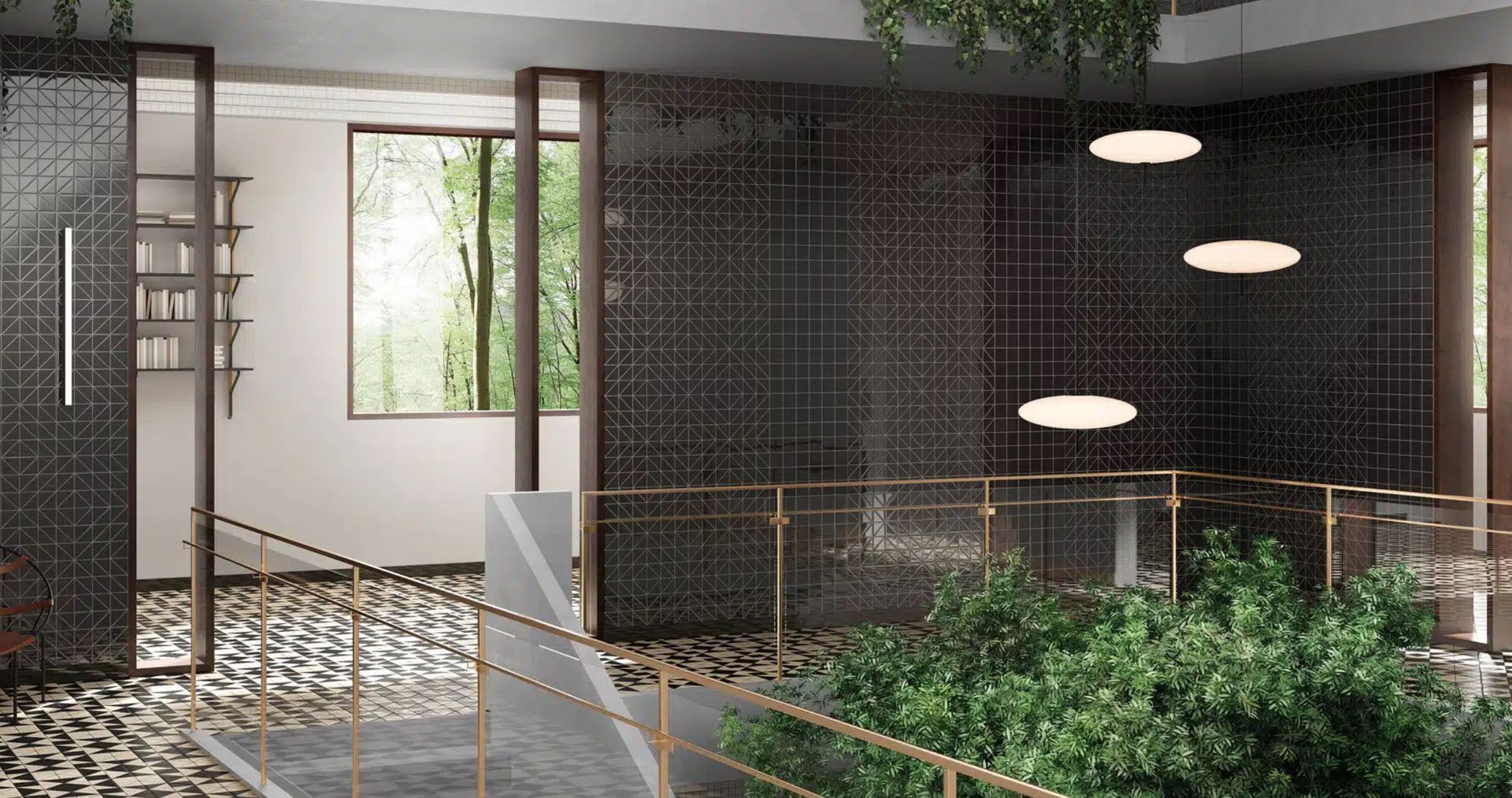 System Decor è il nuovo sistema di decori in gres smaltato ingelivo di Ceramica Vogue, coordinato dallo studio Marcante – Testa, per rispondere ai differenti usi della ceramica in architettura sia per gli spazi interni che per quelli esterni.System Decor interpreta, partendo da considerazioni spaziali, il mondo del colore e della decorazione delle superfici dando vita al naturale complemento di System, la collezione più iconica dell’azienda.
Le diverse combinazioni del modulo triangolare 10x10x14 cm, montate su rete, utilizzano l’intera palette colori del System per sviluppare decori geometrici capaci di caratterizzare ogni ambiente, residenziale ed extra residenziale, anche attraverso le innumerevoli possibilità di posa che il sistema mette a disposizione.
System Decor rappresenta una soluzione altamente versatile e perfettamente abbinabile alle tinte unite del System dove le finiture lucide della gamma Trasparenze e quelle opache della linea Interni aiutano a instaurare dei rapporti diversi con lo spazio circostante, conferendo al prodotto ceramico un importante ruolo di definizione qualitativa dell’ambiente architettonico.