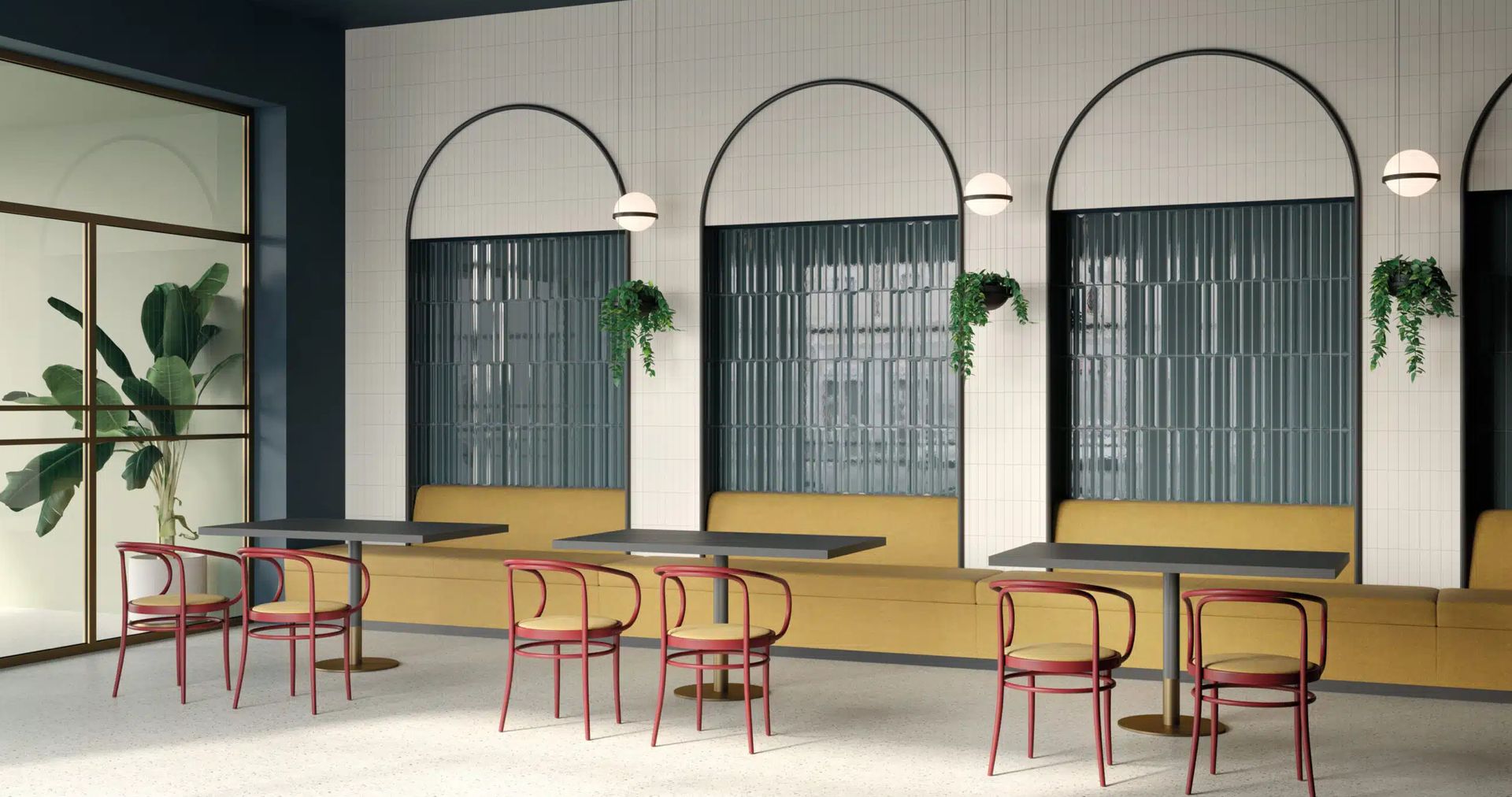 Flauti è la collezione di listelli per rivestimento in gres smaltato concepita da Ceramica Vogue per caratterizzare lo spazio architettonico attraverso una struttura in basso rilievo.
La sua disposizione randomica su rete è in grado di riflettere la luce in modi sempre diversi, conferendo un continuo “movimento” alle pareti su cui è posata.
Flauti include due listelli tridimensionali e un listello flat, disponibili nel formato 5×20 cm e 5×40 cm montati miscelati su rete 40×30 cm.
La collezione viene presentata in 6 varianti di colore, disponibili nelle finiture lucida e satinata, per il formato 5×20 cm.
Per il formato 5×40 cm sono disponibili 12 colori nella sola finitura lucida: i 6 colori del formato 5×20 cm più 6 nuovi colori di tendenza.
Flauti risulta adatta al rivestimento di spazi interni sia residenziali che commerciali come ristoranti o negozi , per le sue caratteristiche tecniche ed espressive ne viene suggerito anche l’utilizzo in esterno come rivestimento di facciate riprendendo una tradizione tipicamente italiana che trovò la sua massima espressione nella metà del secolo scorso.
Soluzioni customizzate disponibili a richiesta per la creazione di reti 30×40 personalizzate sia nella composizione sia nello schema di posa. Possibilità di scegliere tra soluzioni di soli listelli concavi, convessi o flat o miscelati tra di loro in maniera personalizzata.