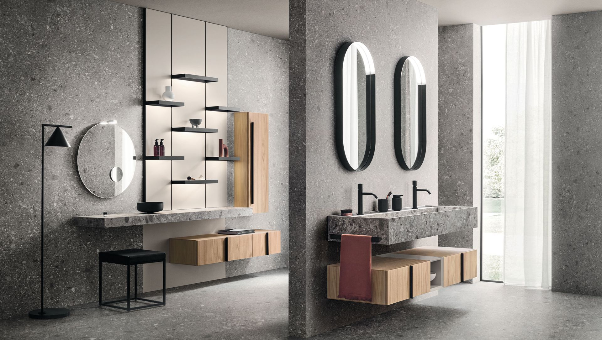 La collezione di arredo bagno Sky esprime essenzialità ed eleganza grazie ai mobili bagno moderni e di design, dalle linee rette e sofisticate. Un progetto dove razionalità ed estetica coincidono e si raffigurano in sapienti composizioni di materiali e volumi, espressione di una profonda cultura dell’arredo. Sky, da sempre caratterizzato dall’anta liscia, amplia la sua collezione ed è ora disponibile in quattro nuove varianti “special”, Sky U, Sky Gola, Sky Ondina e Sky Pregiati, arredando differenti ambienti bagno con una raffinata armonia.
