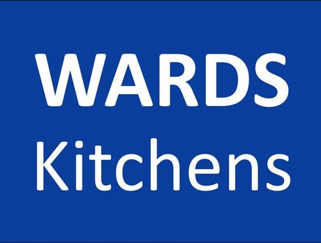 Blue sign with white text reading 