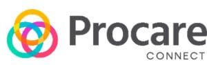 The logo for procare connect has a colorful circle in the middle.