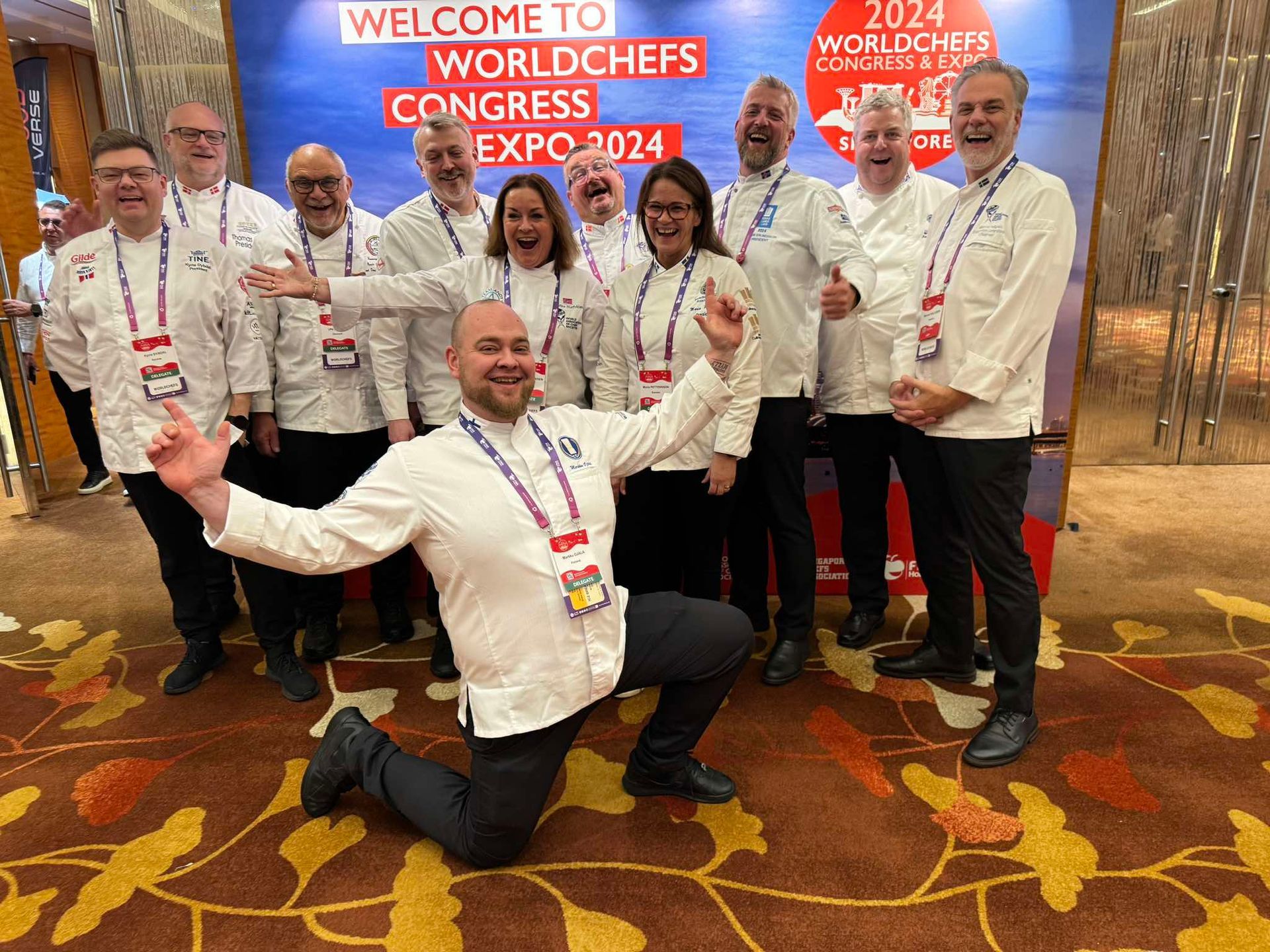 Thomas A Gugler, forseti World chefs og Kristine Hartviksen fyrirverarndi forseti NKF